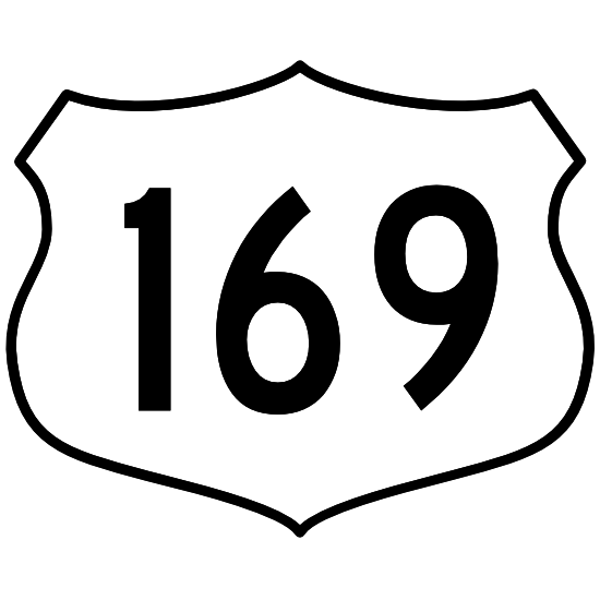 Vibrant, High-Quality Highway 169 Sign Stickers